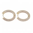 Snö of Sweden Liz big crystal earrings gold thumbnail