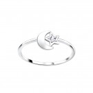 JBX Cosmic moon ring 925 sterling silver  thumbnail