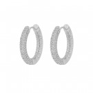 Snö of Sweden Liz big crystal earrings silver thumbnail