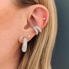 SNÖ Wednesday big oval earring gold/clear hoops thumbnail