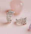 Lily and Rose Laurel hoops earrings - Silver thumbnail