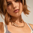 Pilgrim Hopeful carabiner curb chain necklace goldplated thumbnail