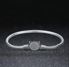 JBX CAT Sølv & Cubic Zirconia armbånd, meget elegant og perfekt til våre charms. thumbnail