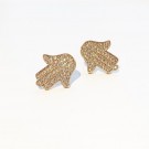 NÆRBILD AV HAMSA HAND EARRINGS ROSE GOLD EDITION thumbnail