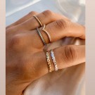 Ellie 14K gullbelagt Chevron ring thumbnail