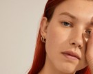 Pilgrim ELANOR rustikke hoop øredobber, gullbelagt thumbnail
