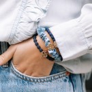 byEloise Faded denim silke scrunchie thumbnail