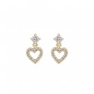 Snö of Sweden Nisi heart earrings gold  thumbnail