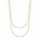 Snö of Sweden Amsterdam double chain necklace gold  thumbnail