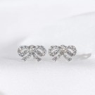 Petite Antoinette Bow earrings silver thumbnail