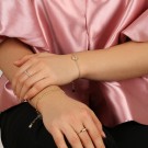 Snö of Sweden Amsterdam double chain bracelet gold thumbnail
