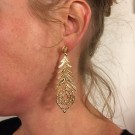 Hollywood star swarovski gold/champagne earrings thumbnail