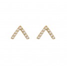 Strict sparkling V earrings gold thumbnail