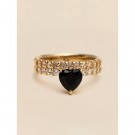 YLVA LI Venus ring - Noir / champagne thumbnail