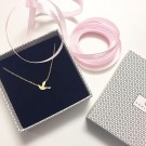 Dove necklace small gold thumbnail