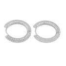 Snö of Sweden Liz big crystal earrings silver thumbnail