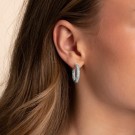 Snö of Sweden Liz big crystal earrings silver thumbnail
