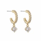 SNÖ Luire stone oval pendant earring gold/clear thumbnail
