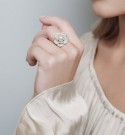 Lily and Rose Coco rose ring – Ivory mist thumbnail