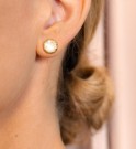 Lily and Rose Miss Victoria stud earrings - White linnen thumbnail