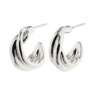 PILGRIM COURAGEOUS HUGGIE HOOP EARRINGS SILVERPLATED thumbnail