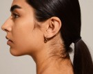 Pilgrim TAFFY resirkulert små swirl hoop øredobber gullbelagt thumbnail