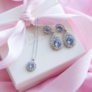 Lily and Rose Sofia necklace light sapphire thumbnail