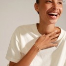 JOANNA resirkulert flatt snake chain armbånd, gullbelagt thumbnail
