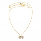 PETITE ANTOINETTE BOW NECKLACE GOLD thumbnail