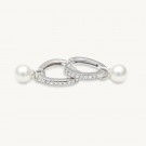 Lily and Rose Petite Kennedy hoops earrings - Ivory pearl (Silver) thumbnail