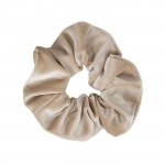 JBX velour scrunchie light beige