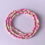Perlesmykke Ibiza multi pink