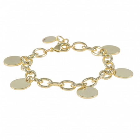 Stay charm bracelet plain gold