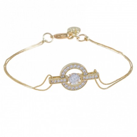 Elaine Chain Bracelet Gold/Clear