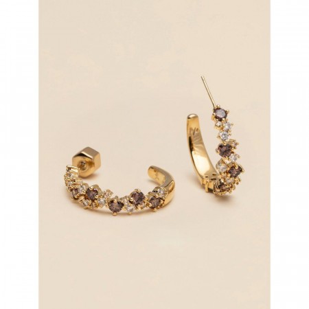 YLVA LI Meadow avantgarde earrings - Chestnut