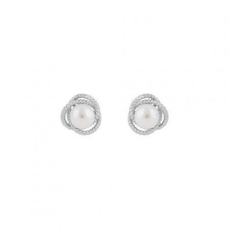 Snö of Sweden Lydia pearl earrings silver