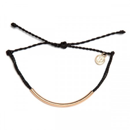 Pura Vida armbånd Gold bar black