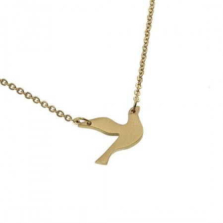 Dove necklace small gold