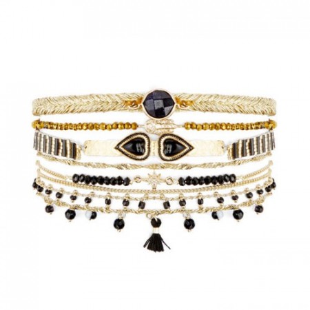 HIPANEMA armbånd Splendor sort