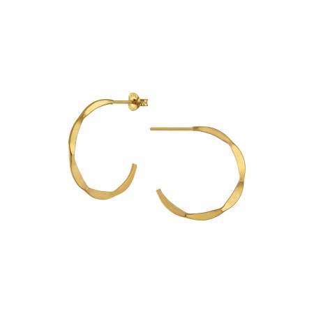 14K gullbelagte Bamboo hoops