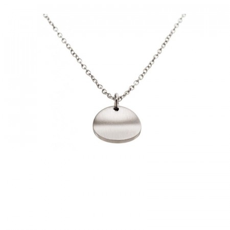 Concave Necklace Short Matt Steel