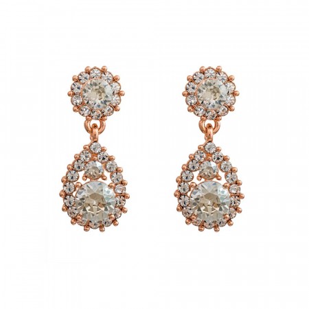 Sofia earrings crystal/rose gold