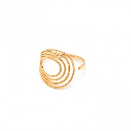 Spiral ring gold