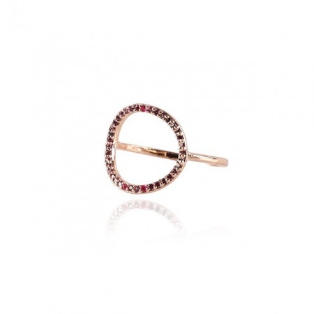 COOEE Circle Ring Rose Gold Plated 18k