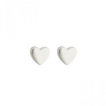 Sparkle heart earrings silver