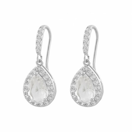 SNÖ Midnight drop short earring silver