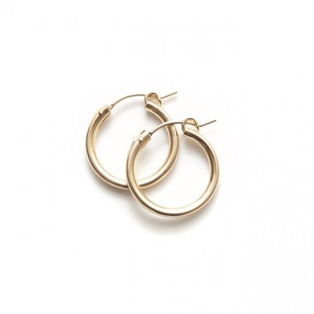 Gold hoops medium size