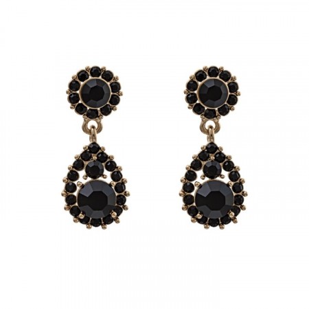Sofia Earrings Jet/Jet