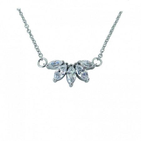 Fan necklace clear