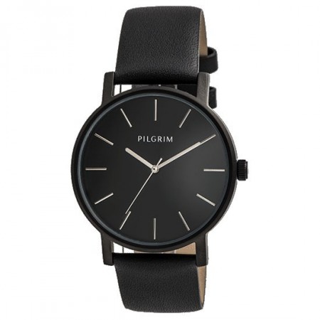 PILGRIM Unisex Watch Black With Silver Details